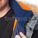 Внутренний воротник из флиса Костюм "Ангара" утепл. с бр., сер. + син. купить выгодно
