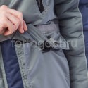 Карман на липучке Костюм "Ангара" утепленный с брюками, серый + синий