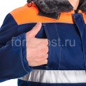 Костюм "Профи Люкс" утепл. с п/к, син. + оранж. заказать в ФОРМГОСТ