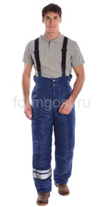 Брюки "Люкс" утепл., т. син.