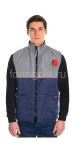 Жилет "ФормгостМегаполис" утепл., т. син. + сер.
