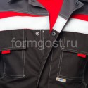 Застежка на молнию 'трактор' и потайные кнопки Спецодежда - Костюм "Флагман" с п/к, черн. + т.сер.