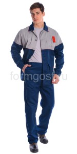 Куртка "ФормгостМегаполис" удлиненная, сер. + син.