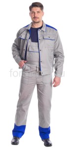 Костюм "Орбита" с п/к, сер. + вас.