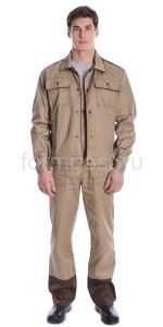 Костюм "Орбита" с п/к, беж.+ коричн.