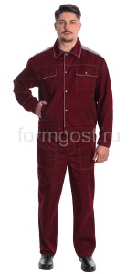 Костюм "Орбита" с п/к, бордо + сер.