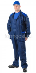 Костюм "Универсал" с п/к (тк. саржа), син. + вас.