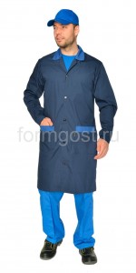 Халат "Престиж" мужской, син.