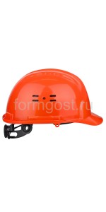 Каска "Люкс" строит. с храповым механизмом оранж.