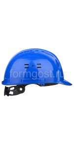 Каска "Люкс" строит. с храповым механизмом син.