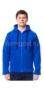 Толстовка флис с капюшоном, василек