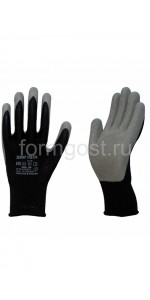 Перчатки трик. "Зефир Ультра" со вспен. латекс., черн.