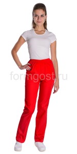 Брюки "Модельные" жен., красн.