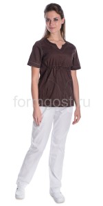 Блуза "Милана" мед. жен., коричн.