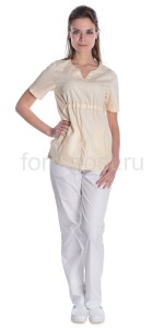 Блуза "Милана" мед. жен., крем.