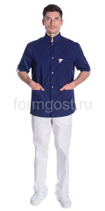 Блуза "Элит" мед. муж., син. + бел.