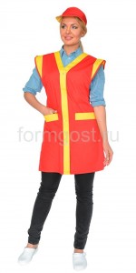 Фартук-сарафан "Солнышко", крас. + желт.