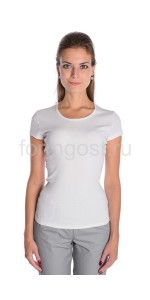 Футболка стрейч жен., белый