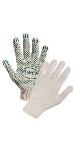 Перчатки трик. х/б с ПВХ "Эконом" (уп. 10)