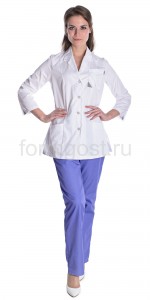 Блуза "Виктория" мед. жен., бел.