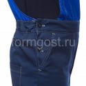 Боковая застежка комбинезона Рабочая одежда - Костюм "Флагман" с п/к, син. + вас.