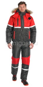 Костюм "Вираж Люкс" утепл. с бр., син. + зел.