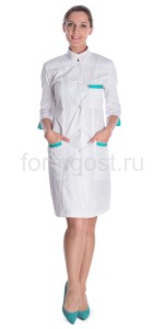 Халат "Элит" мед. жен., бел. + бир.