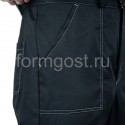 Рабочая одежда - Костюм "ФОРМГОСТ" с бр., черн. + желт. фл.