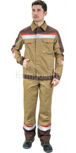 Костюм "Флагман" с бр., беж. + коричн.