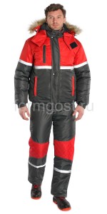 Костюм "Вираж Люкс" утепл. с бр., син. + зел.