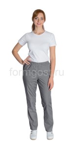Брюки женские, серые вид спереди