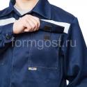 Спецодежда - Костюм "ФормгостЭксперт Люкс" с п/к, син.+вас. (Твил 240)