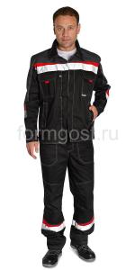 Куртка "Флагман", черн. + т.сер.