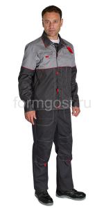 Костюм "ФормгостМегаполис Люкс" с п/к, т.сер. + св. сер.