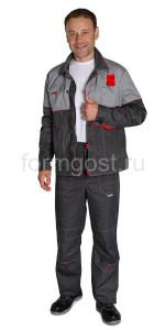 Костюм "ФормгостМегаполис Люкс" с бр., т. сер. + св. сер.