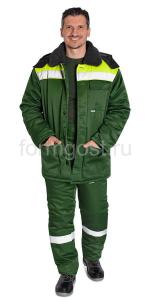 Куртка "Труд М" утепл., зел. + желт. фл.