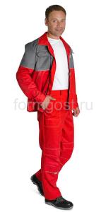 Куртка "ФормгостМегаполис Люкс", красн. + сер.
