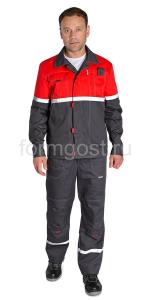 Куртка "ФормгостМегаполис Люкс", т. сер. + красн.