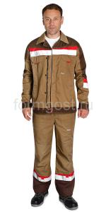 Куртка "Флагман", беж. + коричн.