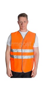 Жилет сигнальный ТИП-1 оранжевый с карманами