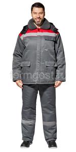 Куртка "Труд М" утепл., т. сер. + красн.