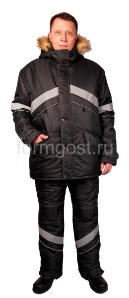 Костюм "Новый Эверест" утепл. с п/к, черн