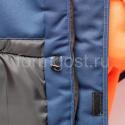 Рабочая одежда - Костюм "Трасса" утепл. с п/к, (тк.смесовая), оранж. фл. + син.