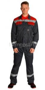 Костюм "ФормгостЭксперт Люкс" с п/к, т.сер.+ красн.