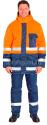 Куртка "Трасса" утепл. (тк.смесовая), оранж.фл. + син.