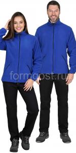 Куртка флисовая васильковая, 280 г/м2