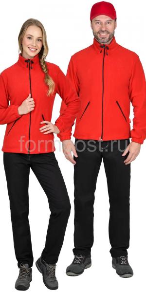 Куртка флисовая красная, 280 г/м2