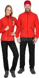Куртка флисовая красная, 280 г/м2